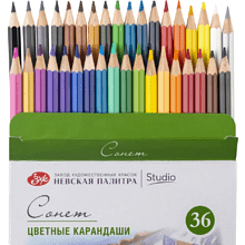 Набор цветных карандашей "Сонет", 36 цветов