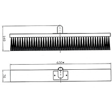 Щетка-швабра для пола бытовая деревянная, 60 см