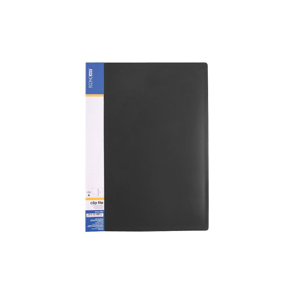 Папка-скоросшиватель с карманом "Economix", A4, черный
