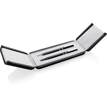 Набор ручек "Swiss Peak Deluxe": ручка шариковая автоматическая и роллер, черный - 2