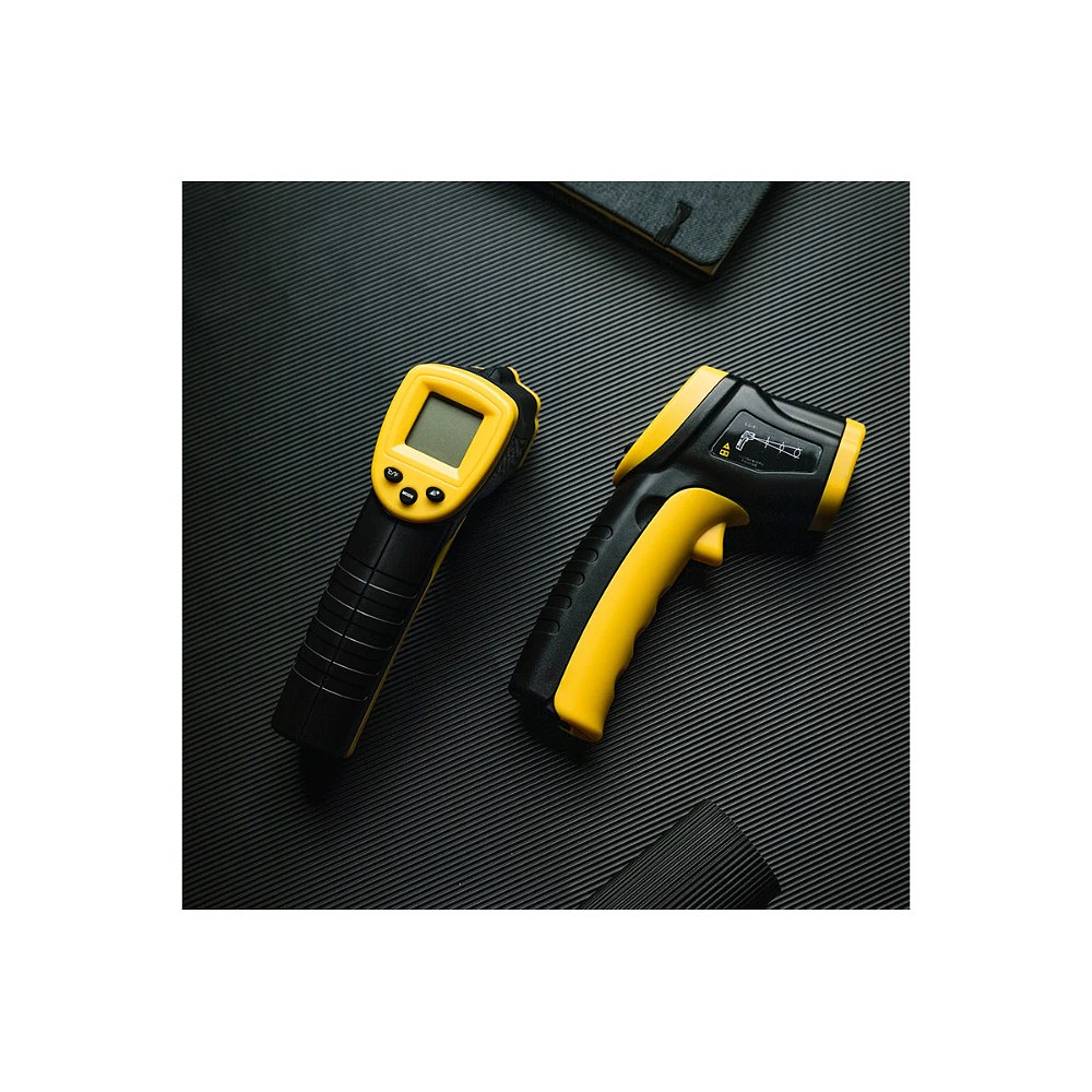 Термометр инфракрасный Deli YS EDL333380, -30-380℃, LCD дисплей, желтый, черный - 12