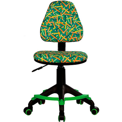 Кресло для детей Бюрократ "KD-4-F", ткань, пластик, зеленый