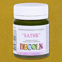 Краска акриловая по шелку перламутровая "Декола", 723 хаки, 50 мл., банка