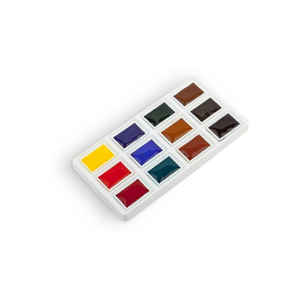 Набор красок акварельных "Сонет пленэр", 12 цветов, кюветы - 3