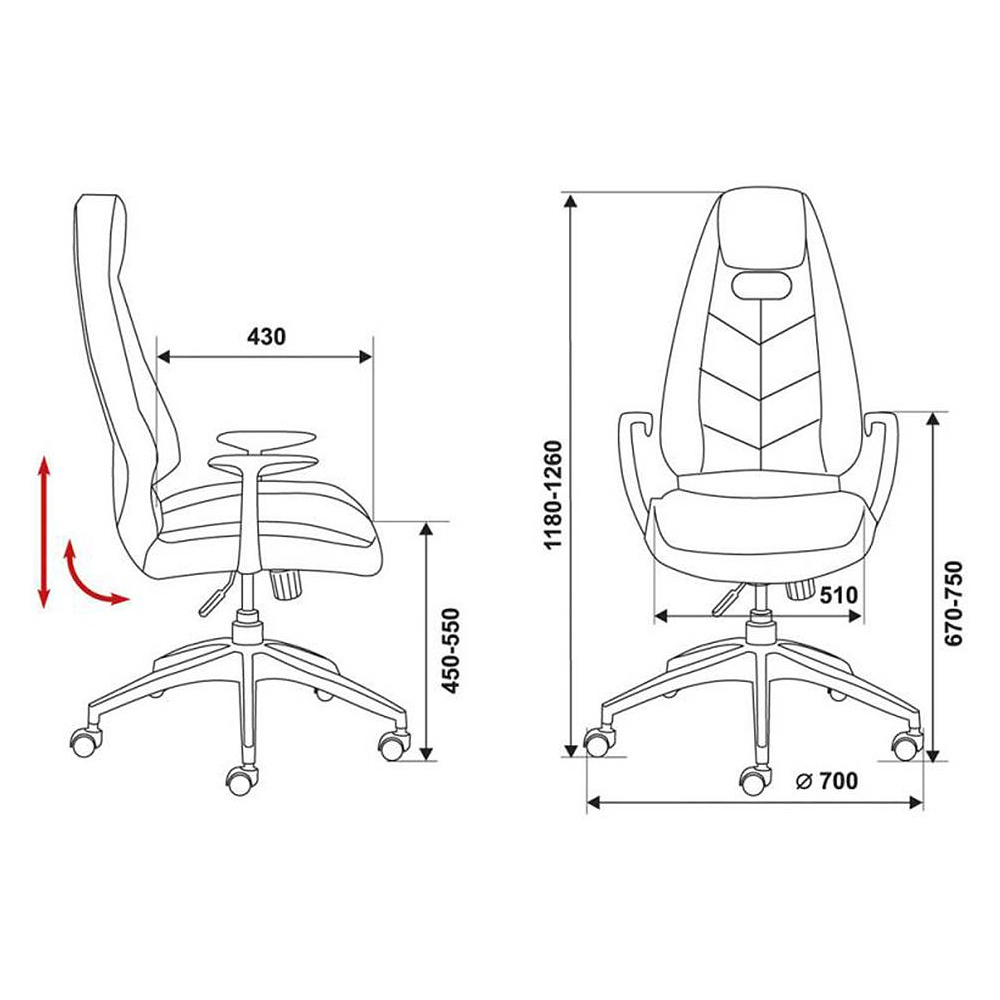 Кресло для руководителя "Бюрократ ZEN", кожа, алюминий, коричневый - 6