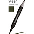 Маркер перманентный двусторонний "Sketchmarker Brush", Y110 армейский зелёный