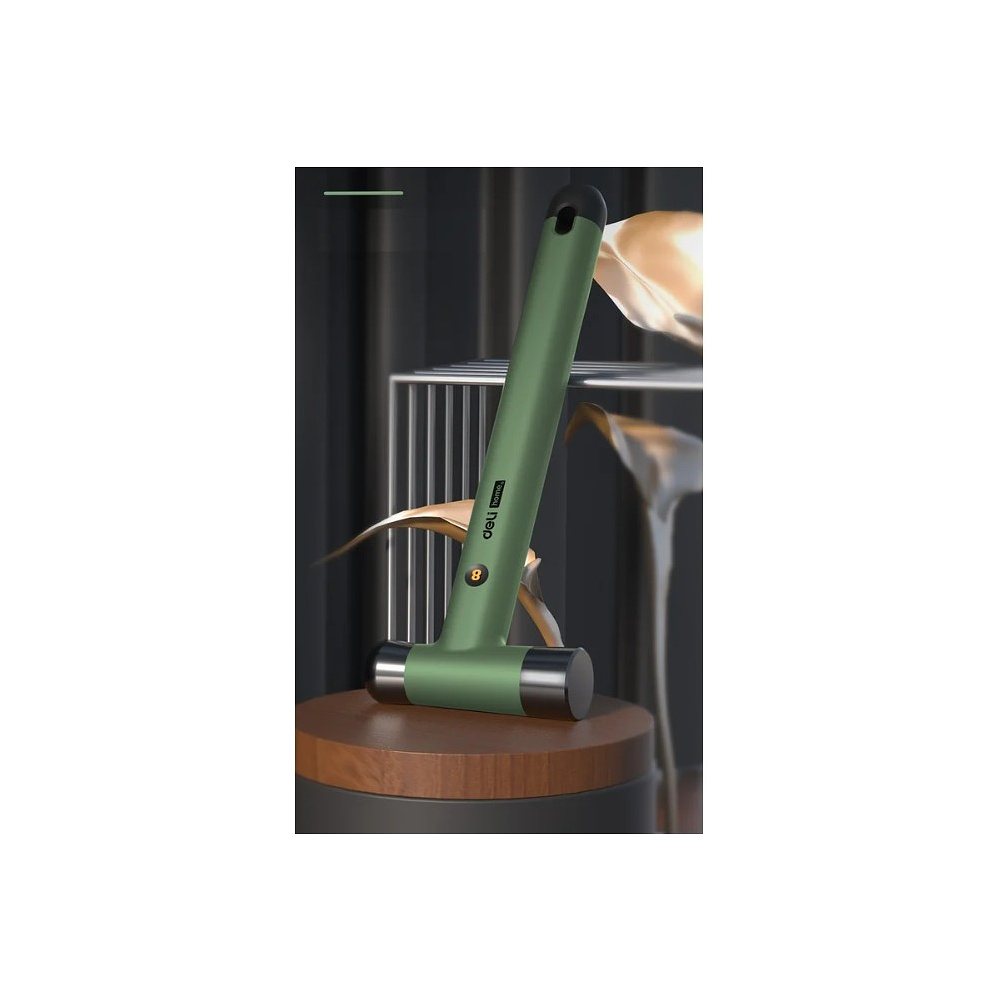 Молоток Deli HS EHT7008L, 0,25 кг, Soft Touch, зеленый - 7