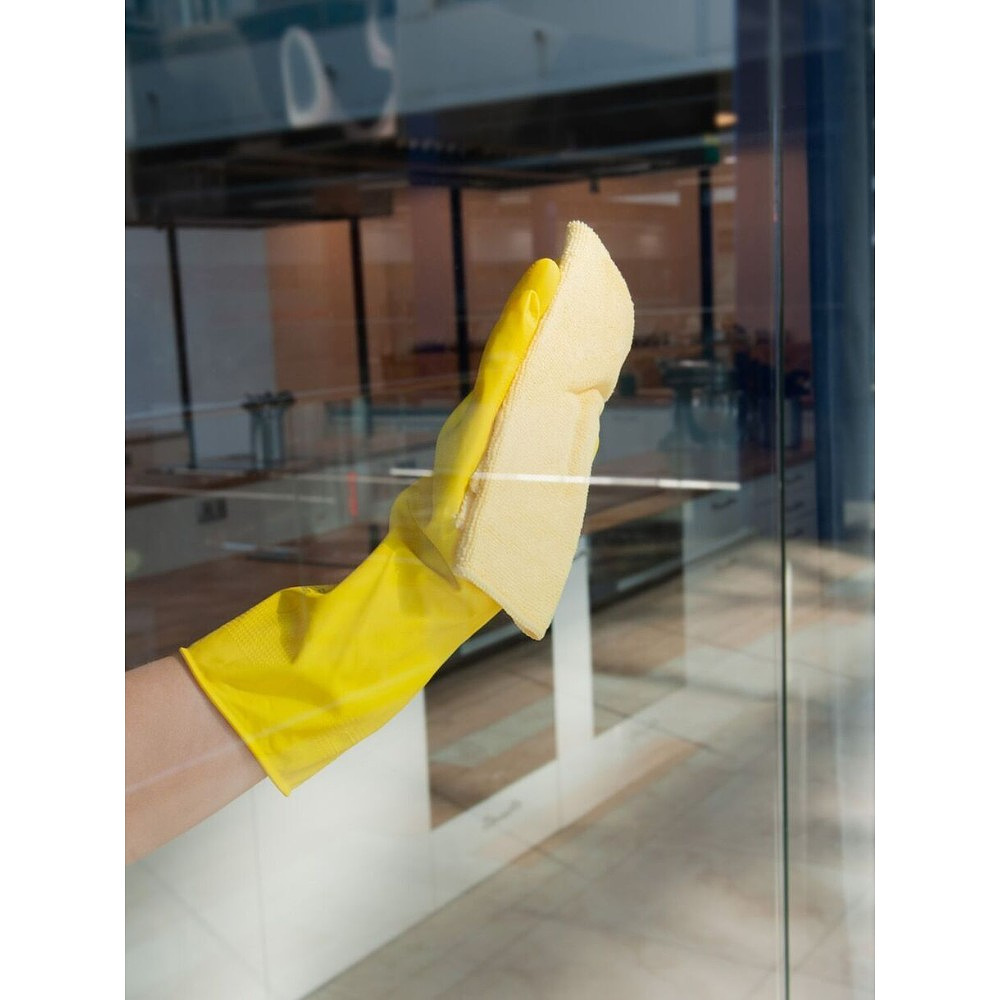 Перчатки латексные HQ Profiline, р-р M, с х/б покрытием, желтый - 13