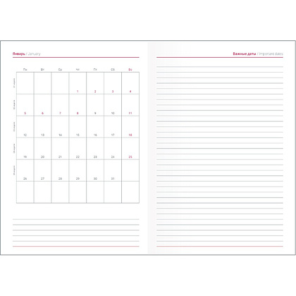 Ежедневник датированный "Berlin", А5, синий, 2026 - 5