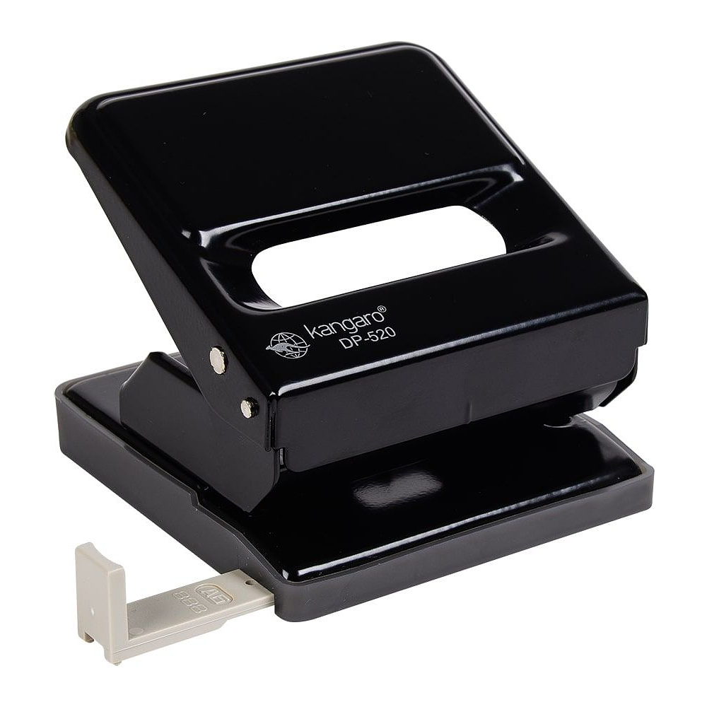 Дырокол Kangaro "DP-520", 25 листов, черный