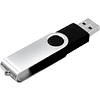 USB Flash 2.0 16 Gb VDF-008, пластик, метал, черный  - 2