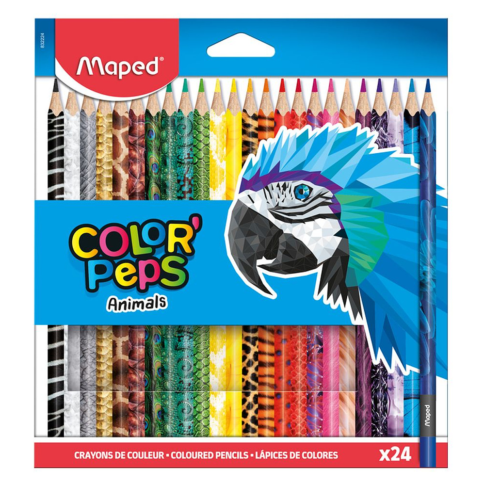 Цветные карандаши "Color' Peps Animal", 24 цвета