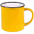 Кружка "Camp", керамика, 280 мл, желтый, белый