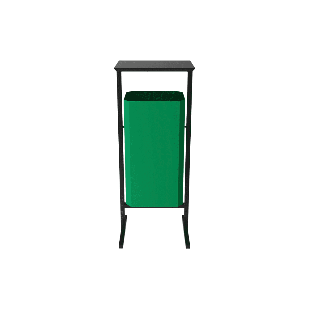 Урна уличная для мусора СТАНДАРТ, 50 л, металл, зелёный - 2