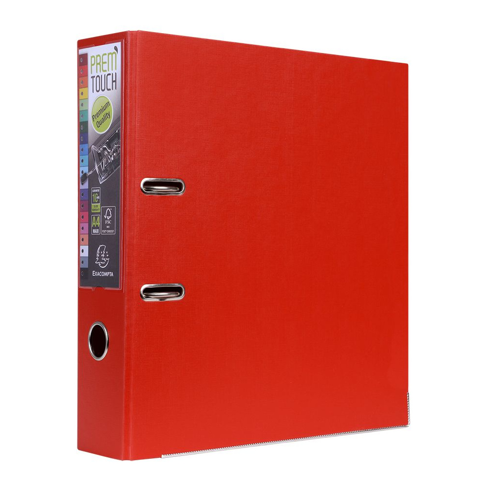 Папка-регистратор "Exacompta", A4, 80 мм, ПВХ, красный