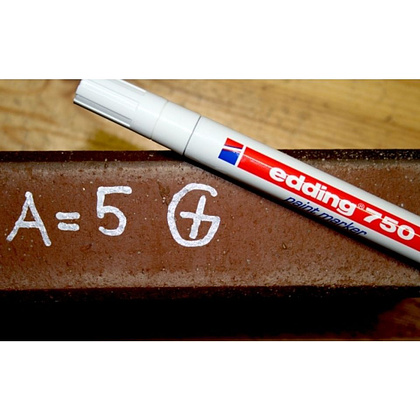 Маркер перманентный на нитрокраске Edding "750", серебристый - 8