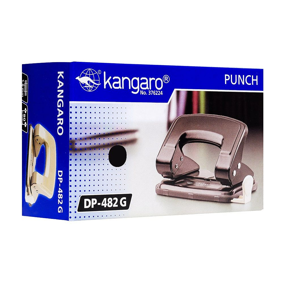 Дырокол Kangaro "DP-482 G", 16 листов, красный - 3