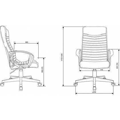 Кресло для руководителя Бюрократ "CH-480LT", экокожа, пластик, черный - 10