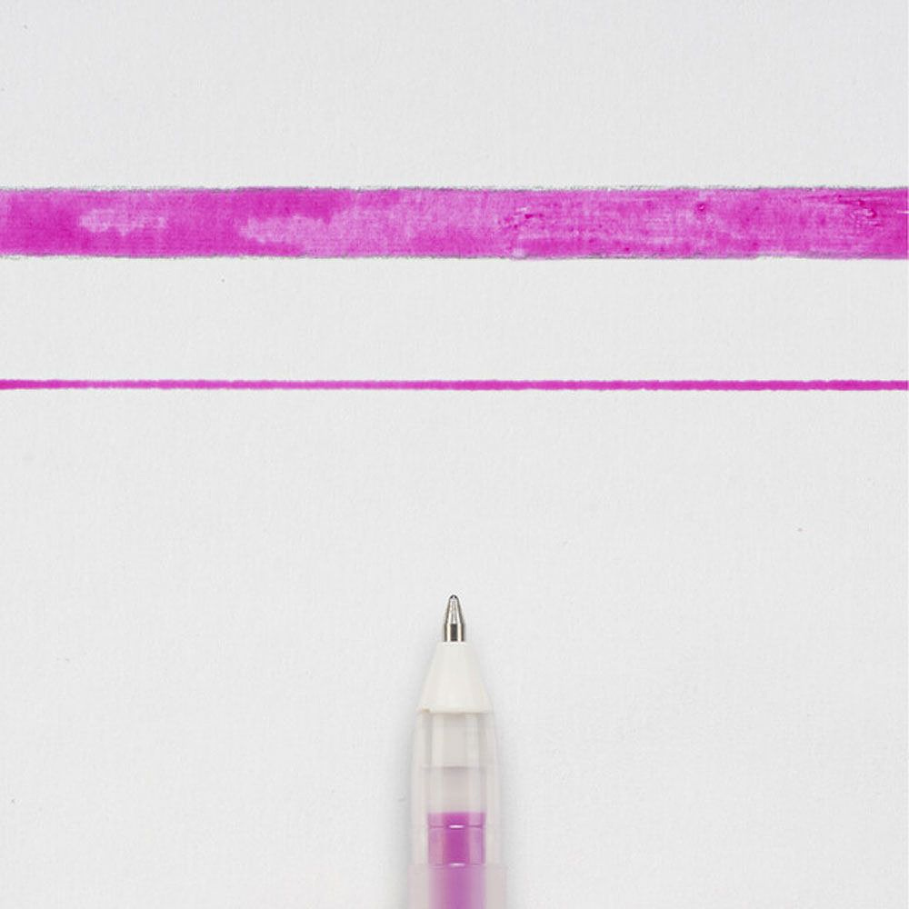 Ручка гелевая "Gelly Roll Glaze", 0.6 мм, прозрачный, стерж. розовый - 2