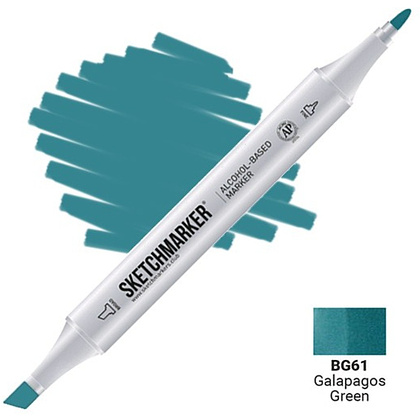 Маркер художественный "Sketchmarker", двухсторонний, BG61 галапагосский зеленый