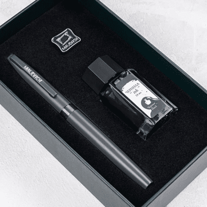 Ручка перьевая EF "Малевичъ", металл, с конвертером, набор чернила + значок, мокрый асфальт - 2