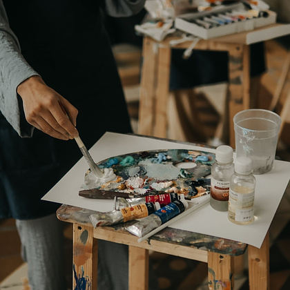 9192306, Краски акриловые Ладога, 220 желтая средняя, 100 мл., банка - 4