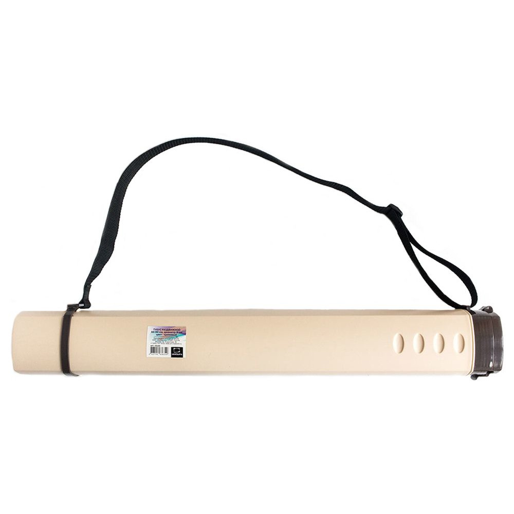 Тубус раздвижной "Малевичъ" с ремнем, диаметр 9 см, кремовый