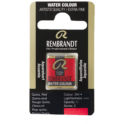 Краски акварельные "Rembrandt", 364 квинакридон красный, кювета