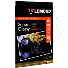 Фотобумага суперглянцевая ярко-белая для струйной фотопечати "Lomond"