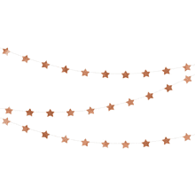 Гирлянда новогодняя "Звезды", 3.6 м, розовое золото