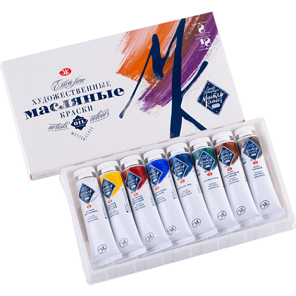 Краски масляные "Мастер-класс", 8 цветов, 18 мл, туба - 2