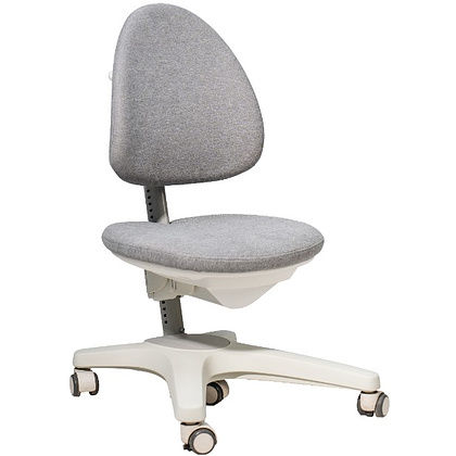 Кресло детское Ergosmart Maximus, ткань, серый, пластик, корпус белый, с чехлом "светлый лен" - 4