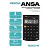 Калькулятор карманный Ansa "AN200NR", 8-разрядный, черный - 2