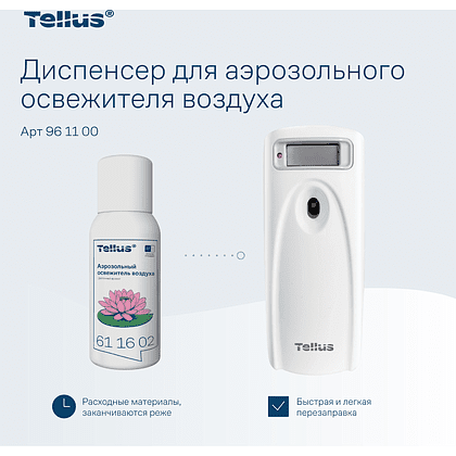 Диспенсер Tellus для аэрозольного освежителя воздуха, электронный, белый, AF1 - 9