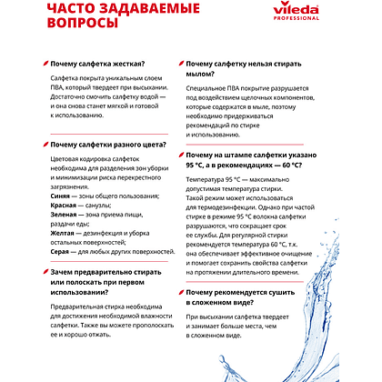 Салфетка универсальная "ПВАмикро Лайт", 36х30 см, 5 шт/упак, зеленый - 18