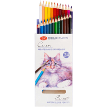 Карандаши акварельные "Сонет", 24 цвета