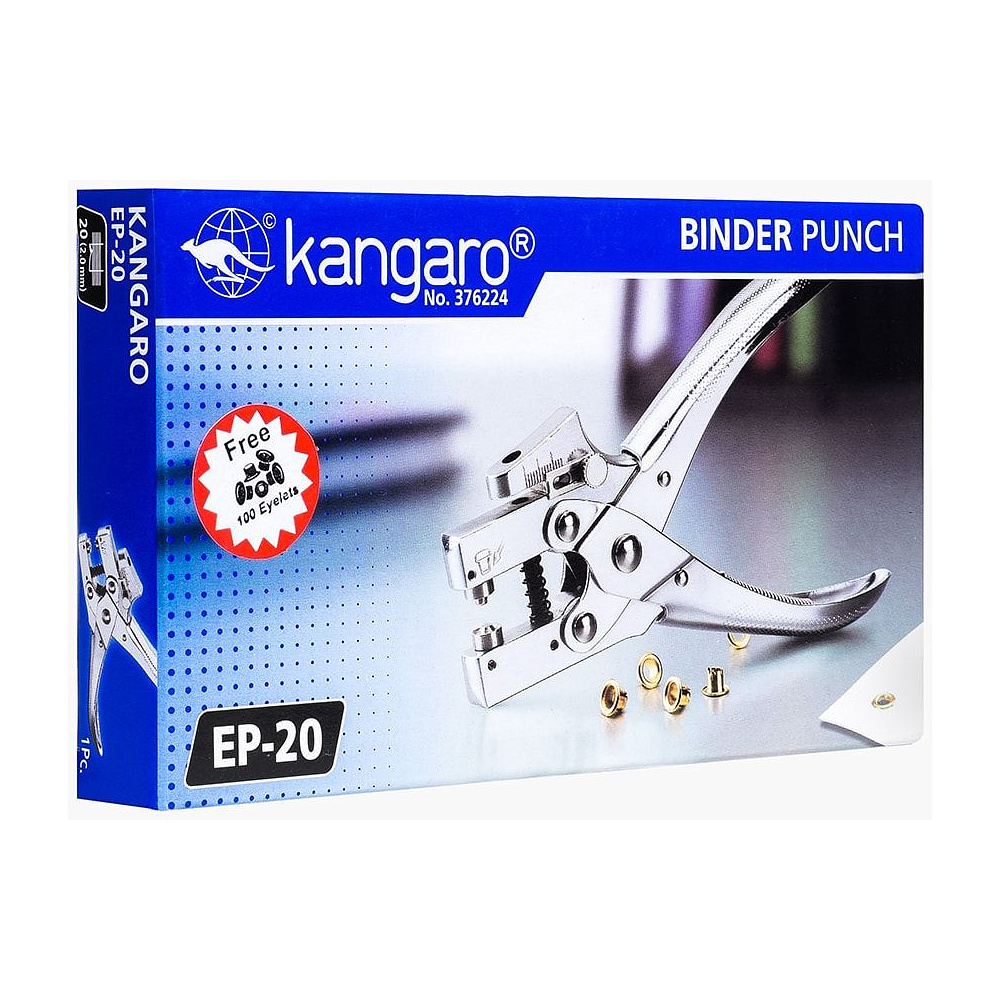 Дырокол для клепок Kangaro "EP-20", 20 листов, металлик - 2