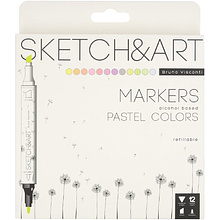 Набор двусторонних маркеров для скетчинга "Sketch&Art. Пастель"