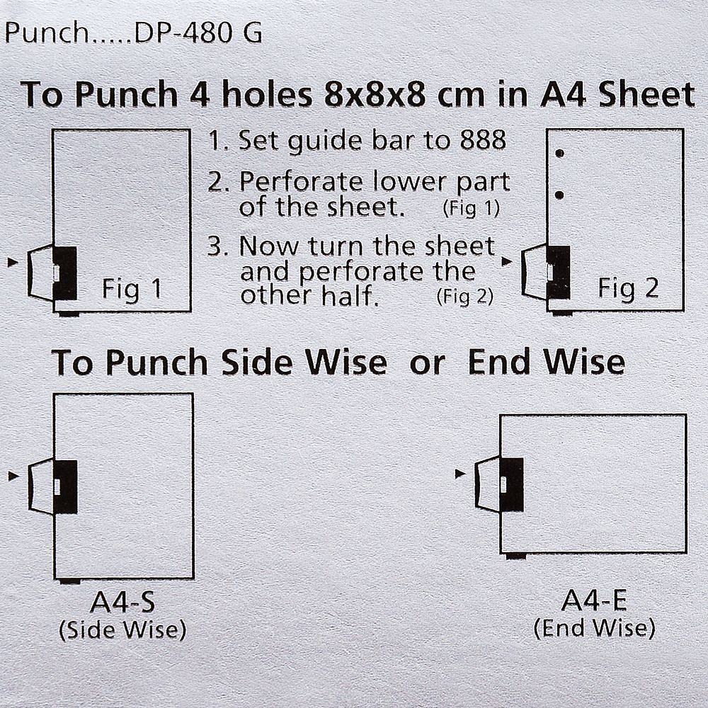 Дырокол Kangaro "DP-480G", 12 листов, синий - 4