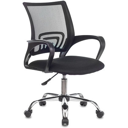 Кресло для персонала Бюрократ "CH-695NLTSL", сетка, ткань, металл, черный