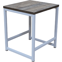 Табурет RION ALLERD, металл, ЛДСП, белый муар, Австралийское дерево