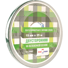 Лента клейкая двусторонняя на вспененной основе 19мм х 25м Klebebander (TFK006T)