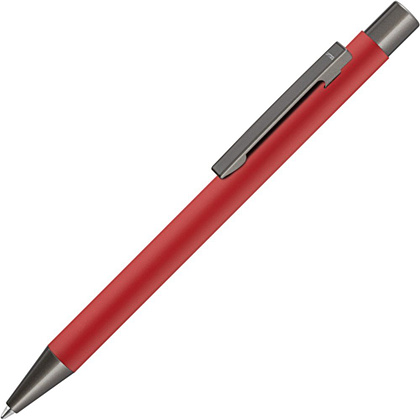 Ручка шариковая автоматическая "Straight Gum", 1.0 мм, красный, антрацит, стерж. синий