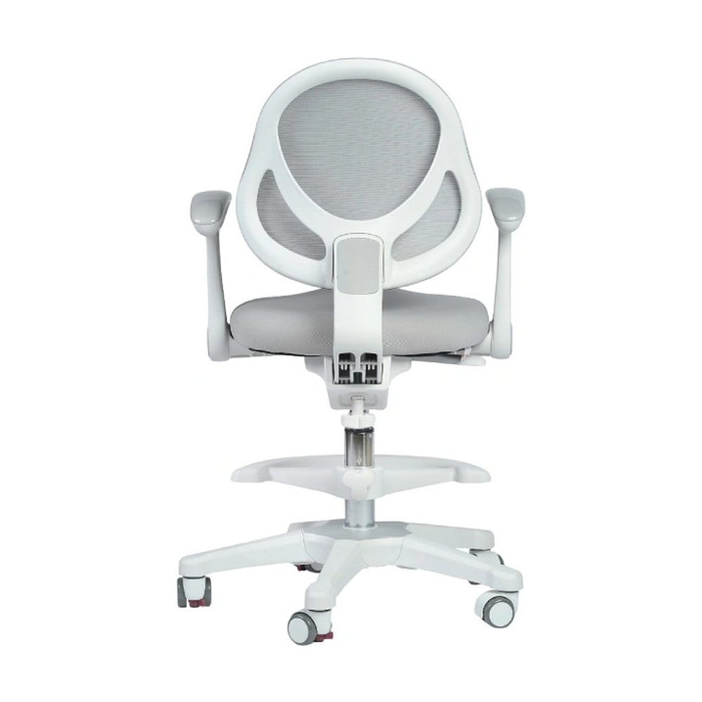 Кресло детское YOKA YC-2 Lenny, сетчатая ткань, серый, пластик, белый - 3