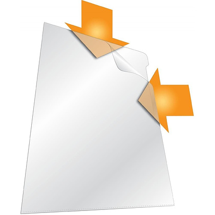 Папка-уголок "Durable", A4, 120 мк, пластик, прозрачный - 2