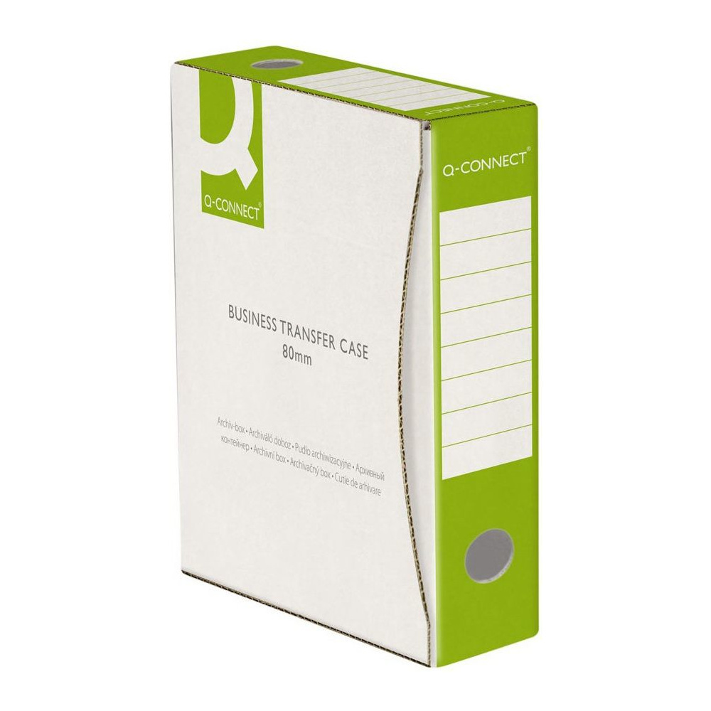Коробка архивная "Q-Connect", 80x339x298 мм, зеленый