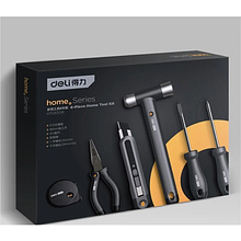 Набор ручного инструмента Deli HS EHT0006, 6 предметов, Soft Touch, черный