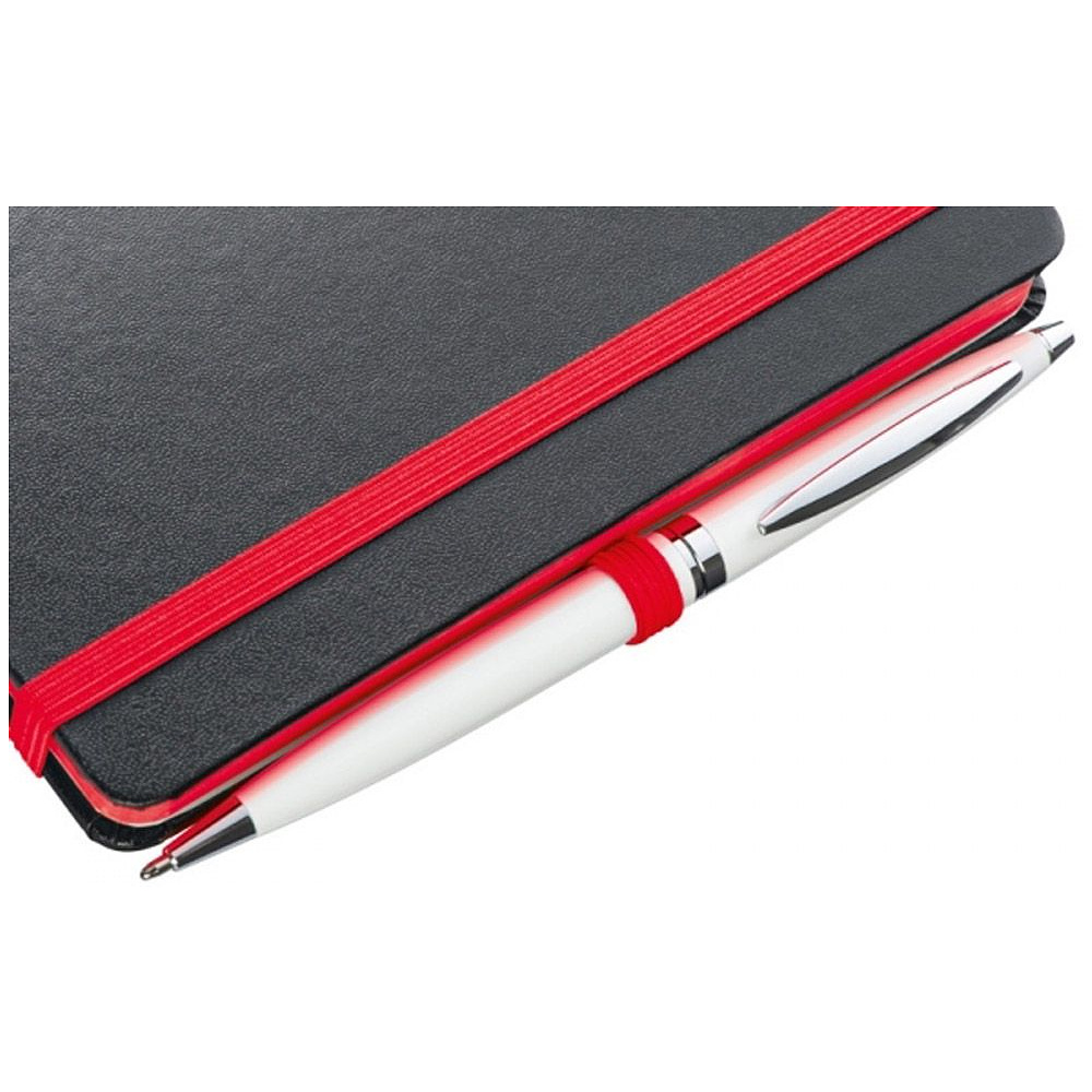 Блокнот "Rostock", А6, 80 листов, линейка, черный, красный - 3