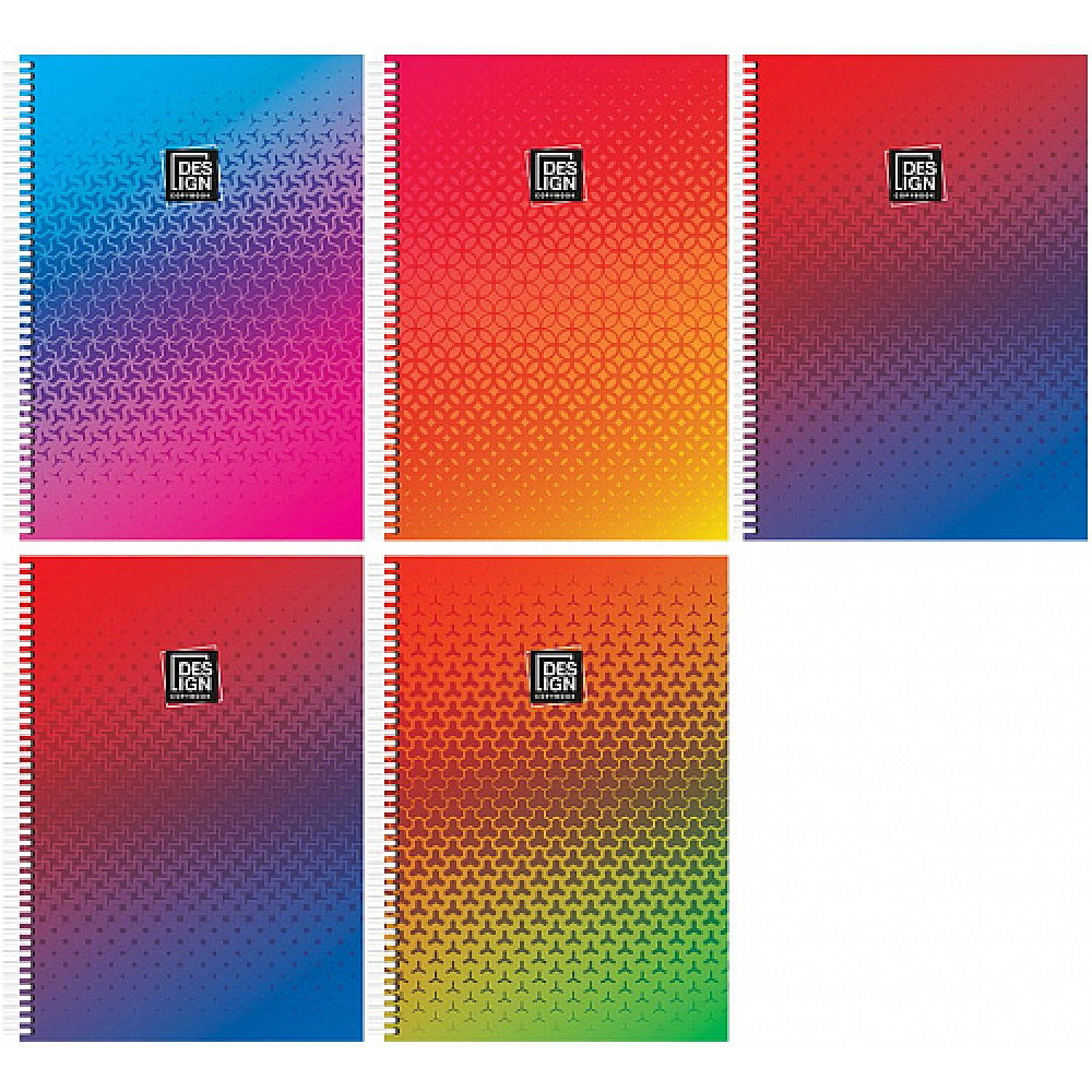 Тетрадь "Градиент", А4, 80 листов, клетка, ассорти