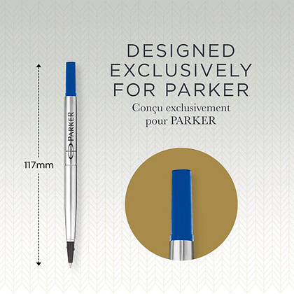 Стержень-роллер "Parker", F, 0.5 мм, 117 мм, синий - 4